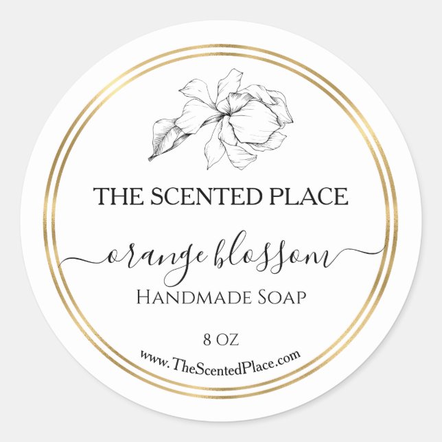 Beauty product label soap label template modern (Front)