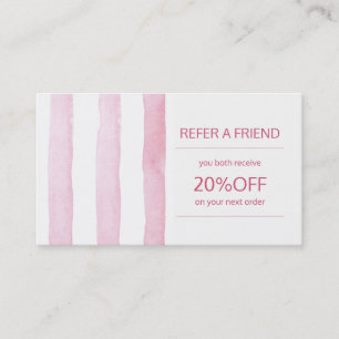 Beauty products distributor referral template card