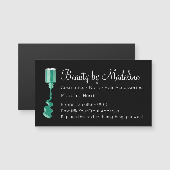 Beauty Professional Business Card Magnets (Front/Back)