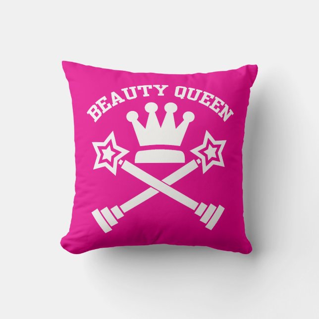 Beauty Queen - Crown and Trophies Cushion (Front)