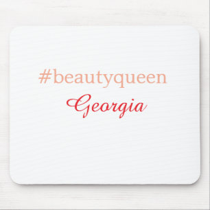 Beauty queenhashtag light red add name girl boss mouse mat