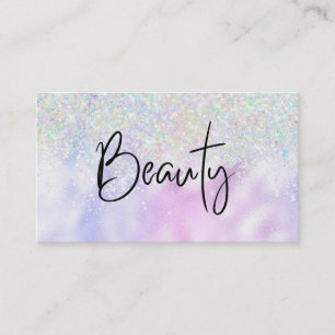 *~* BEAUTY  Rainbow Hologram Holograph Glitter Business Card