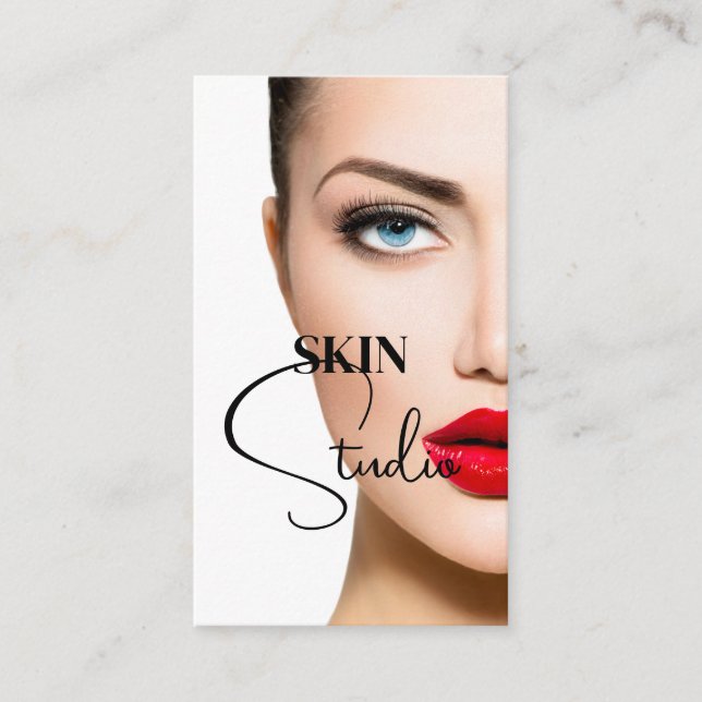 Beauty Salon, Aesthetician, Medical Aesthetics Business Card (Front)