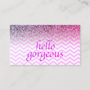 Beauty Salon Appointment Hello Gorgeous Chevrons Card