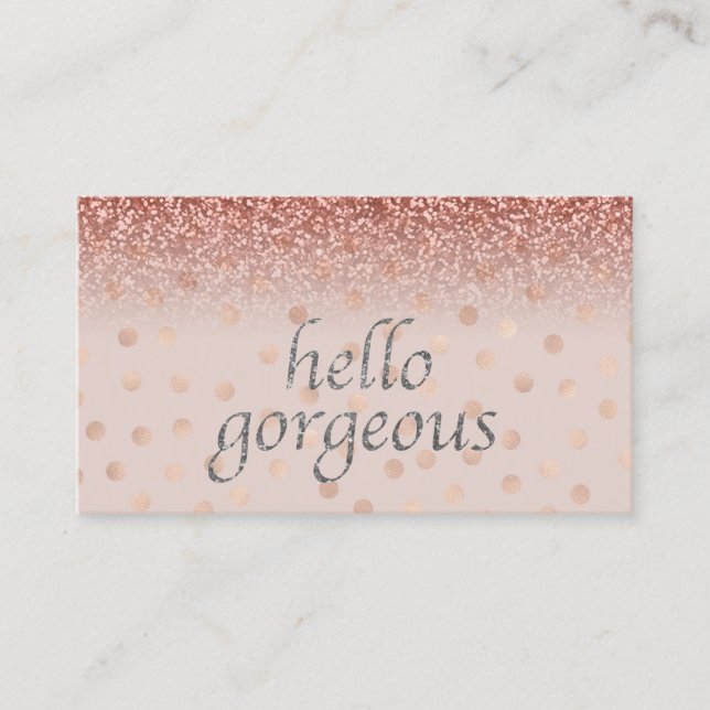 Beauty Salon Appointment Hello Gorgeous Polka Dots (Front)