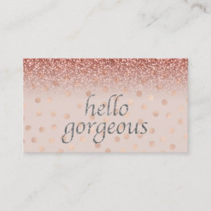 Beauty Salon Appointment Hello Gorgeous Polka Dots Card