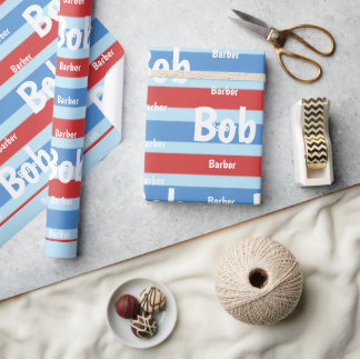Beauty Salon, Barbershop Barber Wrapping Paper
