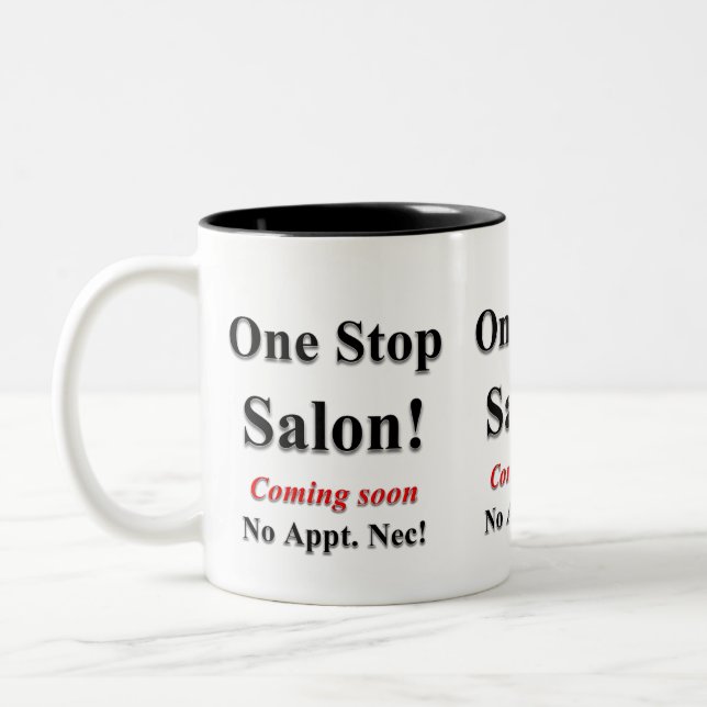 Beauty Salon, Barbershop, Tanning, Nail Salon Mugs (Left)