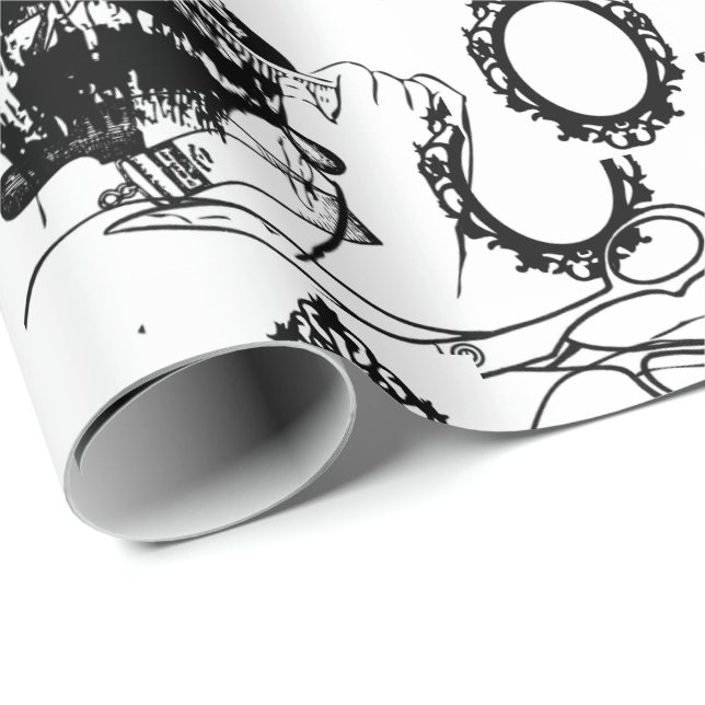 Beauty Salon, Barbershop Wrapping Paper (Roll Corner)