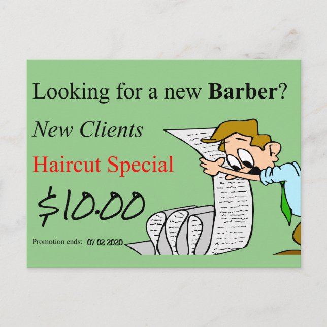 Beauty Salon, Barbershops, Nail Salon, Postcards (Front)