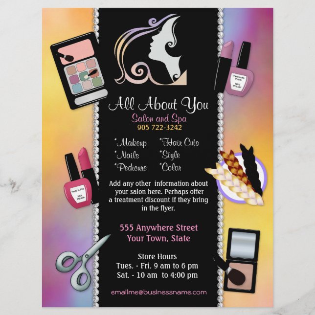 Beauty Salon - Beautician and Spa Flyer (Front)
