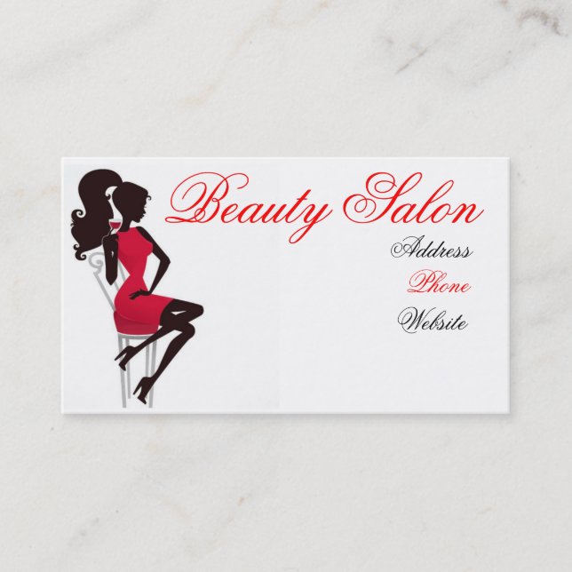 Beauty Salon Business Card (Front)