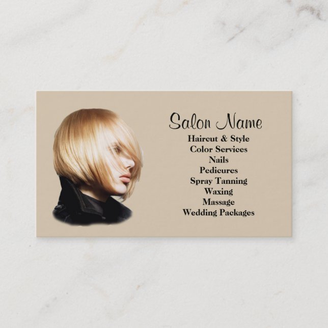 Beauty Salon Business Card (Front)