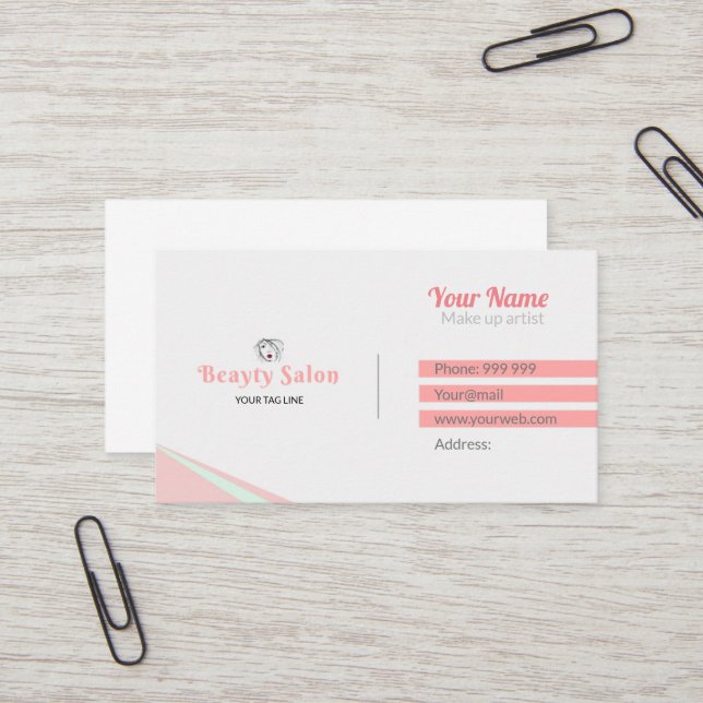 Beauty salon business card (Front/Back In Situ)