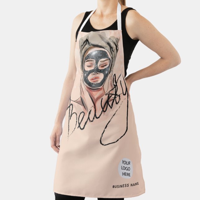 Beauty salon Business Logo Apron (Insitu)