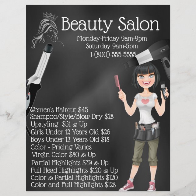 Beauty Salon Business Promotional Flyer (Front)