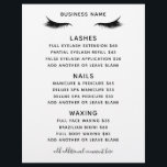 Beauty Salon Business Services Flyer<br><div class="desc">Let your clients know your prices and services. They can take this home and come back knowing what they want! :)</div>