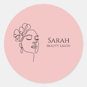 Beauty salon  classic round sticker