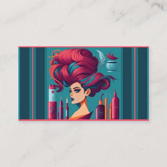 Beauty Salon Cosmetics Hairstylist Supplies Shop  Business Card (Front)