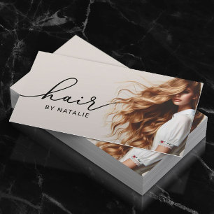 Beauty Salon Curly Hairstyle Girl Hair Stylist Business Card