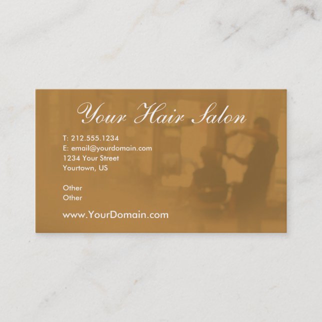 Beauty Salon Customisable Business Cards (Front)