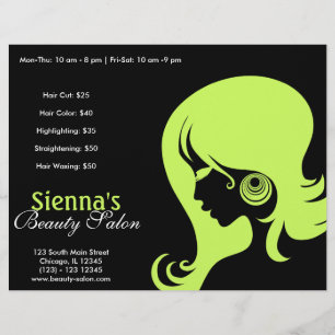 Beauty Salon (Dark Olive Green) Flyer