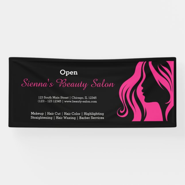 Beauty Salon (deep pink) Banner (Horizontal)