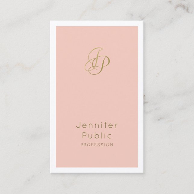 Beauty Salon Director Makeup Artist Elegant Luxury Business Card (Front)