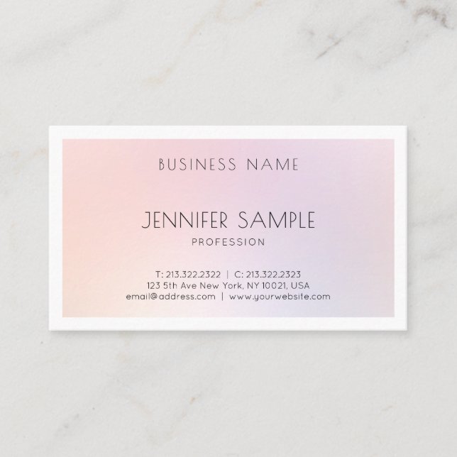 Beauty Salon Elegant Makeup Artist Professional Business Card (Front)