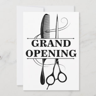 beauty salon grand opening invitation card