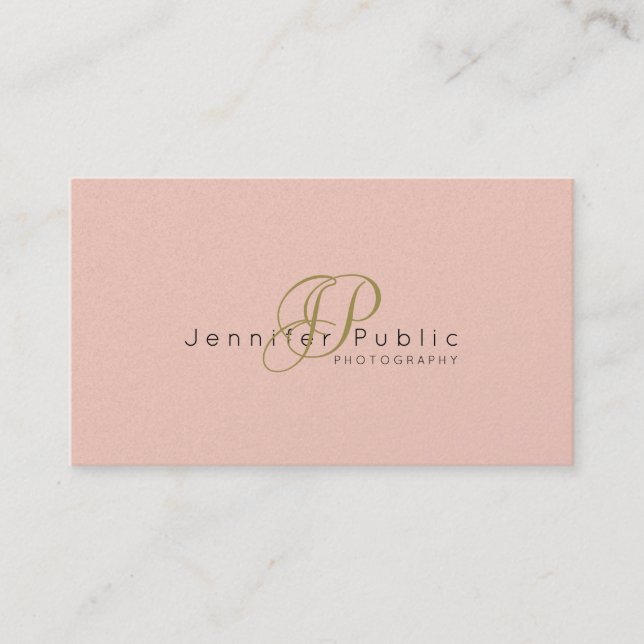 Beauty Salon Hair Stylist Photographer Luxury Business Card (Front)