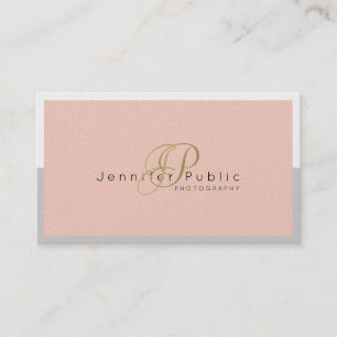 Beauty Salon Hair Stylist Photographer Pearl Luxe Business Card
