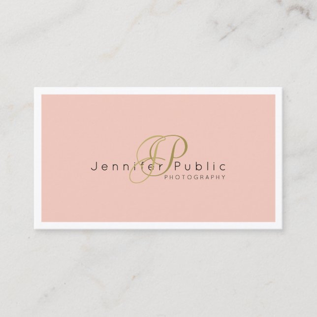 Beauty Salon Hair Stylist Photographer Silk Luxury Business Card (Front)