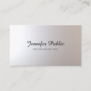 Beauty Salon Hair Stylist Script Fashionable Plain Business Card