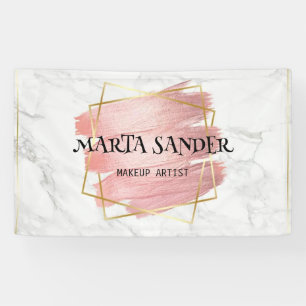 beauty salon haircut lashes makeup artist white banner