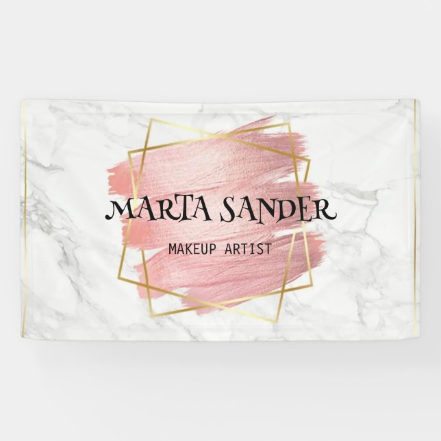 beauty salon haircut lashes makeup artist white banner (Horizontal)