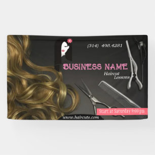 beauty salon haircut scissor hairdresser modern banner