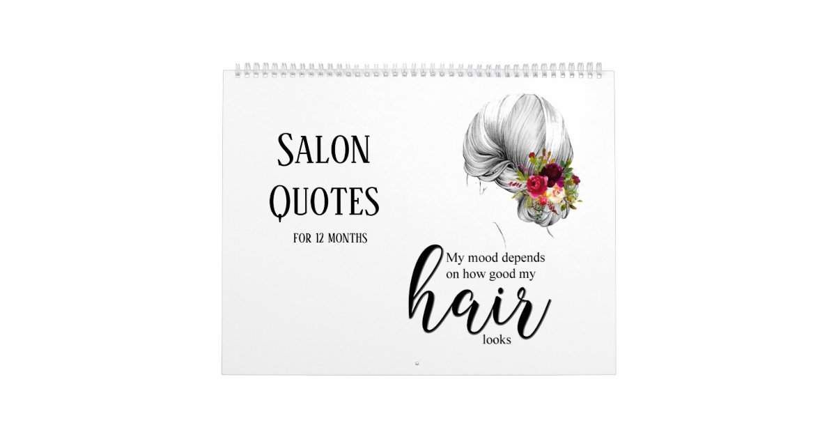 Beauty Salon Hairdresser Hairstylist Calendar Zazzle.co.uk