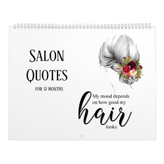 Beauty Salon Hairdresser Hairstylist Calendar Zazzle.co.uk