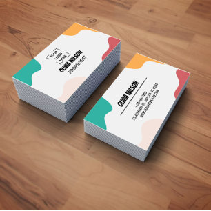 Beauty Salon Hairstylist Script Business Card