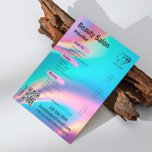 Beauty Salon Holographic Aesthetician Add Logo Flyer