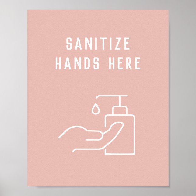 Beauty Salon Hygiene Sanitize Your Hands Poster (Front)