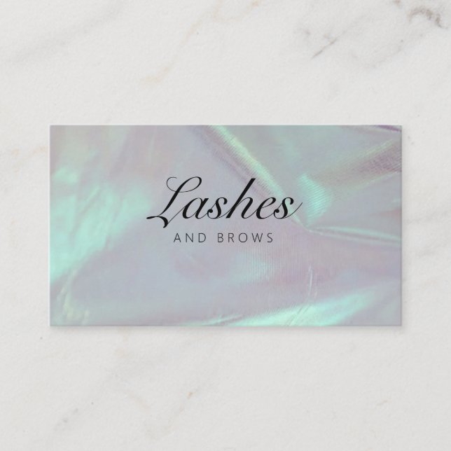Beauty Salon Lashes and Brows Business Card (Front)