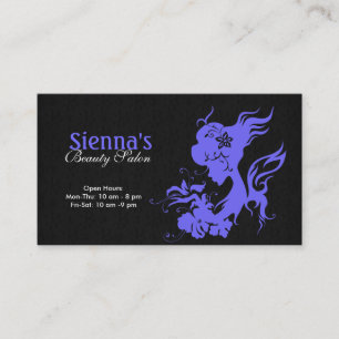 Beauty Salon (Light Slate Blue) Business Card