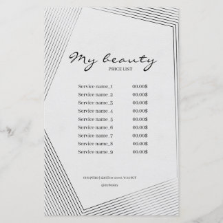 Beauty Salon Lines Frame Frame Price List