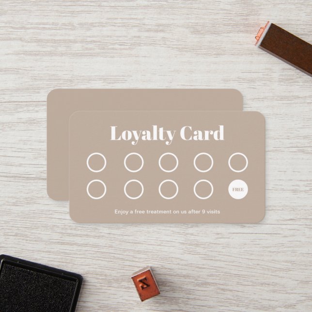 Beauty Salon Loyalty Card professional lashes (Front/Back In Situ)