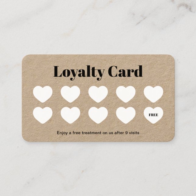 Beauty Salon Loyalty Card Simple Modern Black (Front)