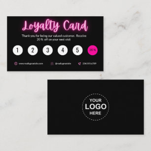  Beauty Salon Loyalty,Lash Rewards Card,Premade Ha Loyalty Card