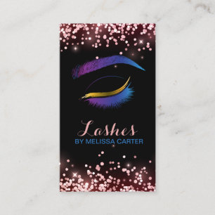 Beauty Salon Makeup Artist Brows Lash Extensions Business Card