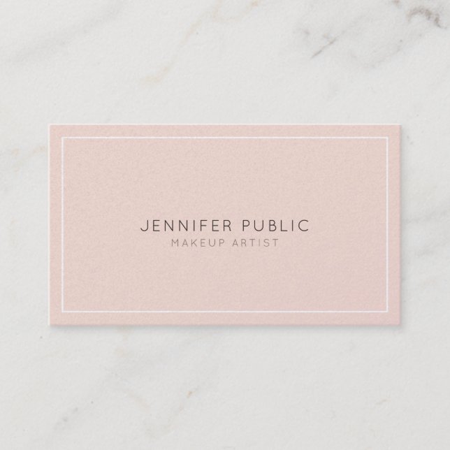 Beauty Salon Makeup Artist Modern Elegant Luxury Business Card (Front)